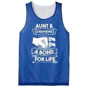 Aunt And 2 Nephews A Bond For Life Aunts Nieces Cool Gift Mesh Reversible Basketball Jersey Tank