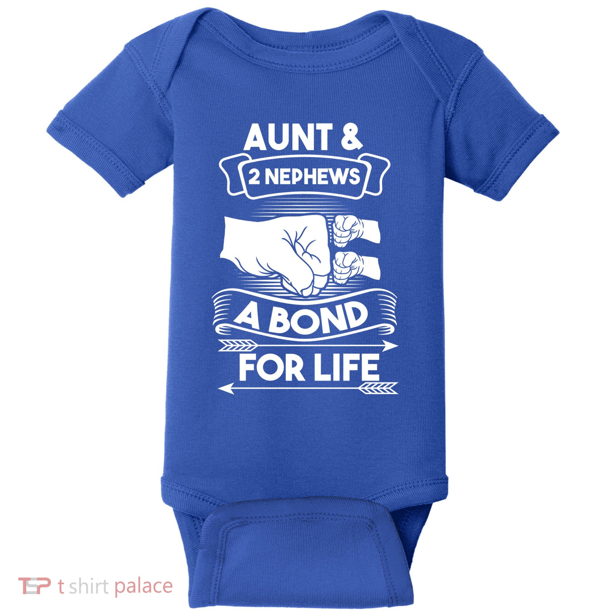 Aunt And 2 Nephews A Bond For Life Aunts Nieces Cool Gift Baby Bodysuit
