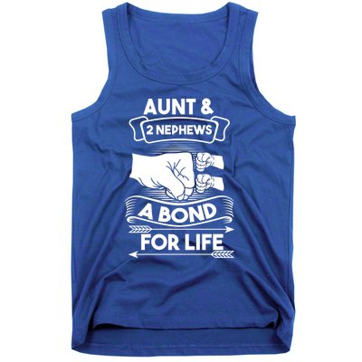 Aunt And 2 Nephews A Bond For Life Aunts Nieces Cool Gift Tank Top