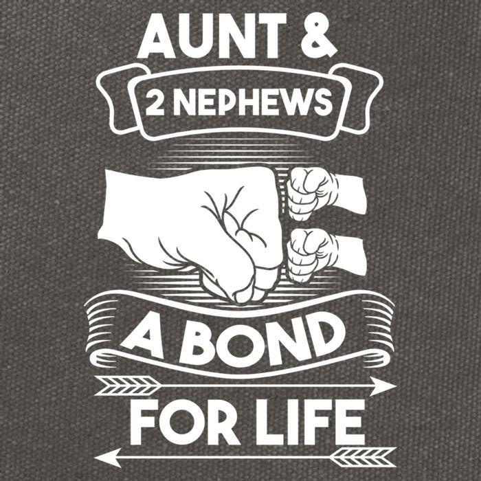 Aunt And 2 Nephews A Bond For Life Aunts Nieces Cool Gift Cotton Canvas Backpack