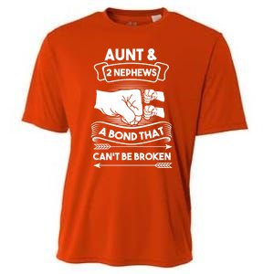 Aunt And 2 Nephews A Bond That Cant Be Broken Aunts Nieces Gift Cooling Performance Crew T-Shirt