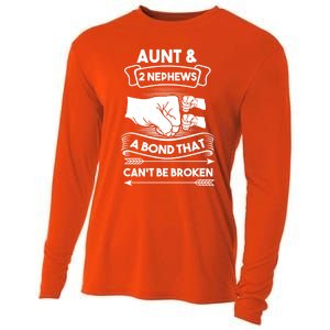 Aunt And 2 Nephews A Bond That Cant Be Broken Aunts Nieces Gift Cooling Performance Long Sleeve Crew