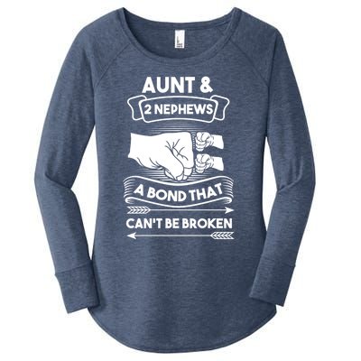 Aunt And 2 Nephews A Bond That Cant Be Broken Aunts Nieces Gift Women's Perfect Tri Tunic Long Sleeve Shirt