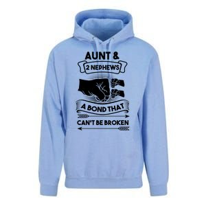 Aunt And 2 Nephews A Bond That Cant Be Broken Aunts Nieces Gift Unisex Surf Hoodie