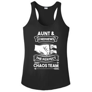 Aunt And 2 Nephews The Perfect Chaos Team Aunts Nieces Cute Gift Ladies PosiCharge Competitor Racerback Tank