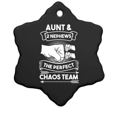 Aunt And 2 Nephews The Perfect Chaos Team Aunts Nieces Cute Gift Ceramic Star Ornament