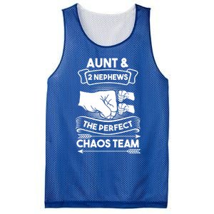 Aunt And 2 Nephews The Perfect Chaos Team Aunts Nieces Cute Gift Mesh Reversible Basketball Jersey Tank