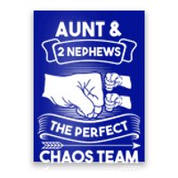 Aunt And 2 Nephews The Perfect Chaos Team Aunts Nieces Cute Gift Poster