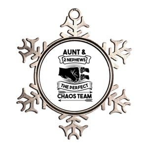 Aunt And 2 Nephews The Perfect Chaos Team Aunts Nieces Cute Gift Metallic Star Ornament