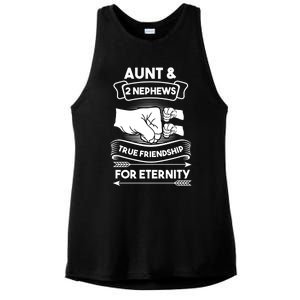 Aunt And 2 Nephews True Friendship For Eternity Aunts Nieces Funny Gift Ladies PosiCharge Tri-Blend Wicking Tank