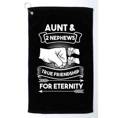 Aunt And 2 Nephews True Friendship For Eternity Aunts Nieces Funny Gift Golf Towel