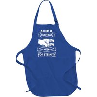 Aunt And 2 Nephews True Friendship For Eternity Aunts Nieces Funny Gift Full-Length Apron With Pockets