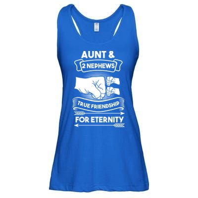 Aunt And 2 Nephews True Friendship For Eternity Aunts Nieces Funny Gift Ladies Essential Flowy Tank