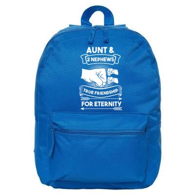 Aunt And 2 Nephews True Friendship For Eternity Aunts Nieces Funny Gift 16 in Basic Backpack