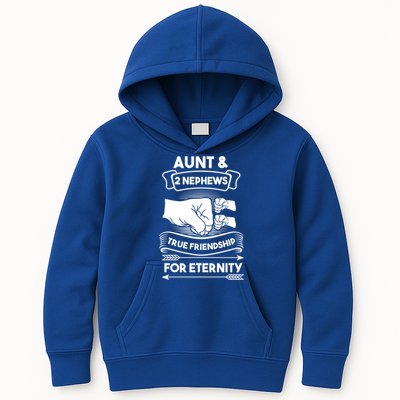 Aunt And 2 Nephews True Friendship For Eternity Aunts Nieces Funny Gift Kids Hoodie