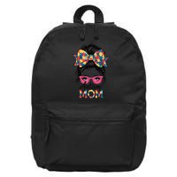 Autism Awareness 2025 Autism Mom Coquette Bow Puzzle 16 in Basic Backpack