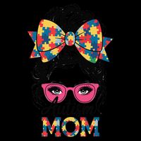 Autism Awareness 2025 Autism Mom Coquette Bow Puzzle 16 in Basic Backpack