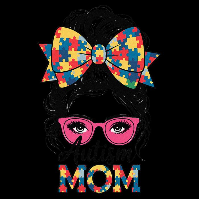 Autism Awareness 2025 Autism Mom Coquette Bow Puzzle 16 in Basic Backpack