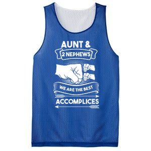 Aunt And 2 Nephews We Are The Best Accomplices Aunts Nieces Gift Mesh Reversible Basketball Jersey Tank