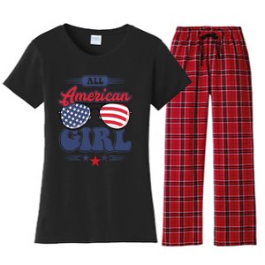 All American 4th Of July Family Matching Women's Flannel Pajama Set