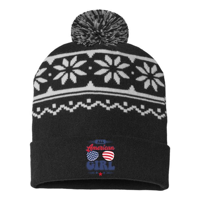 All American 4th Of July Family Matching USA-Made Snowflake Beanie