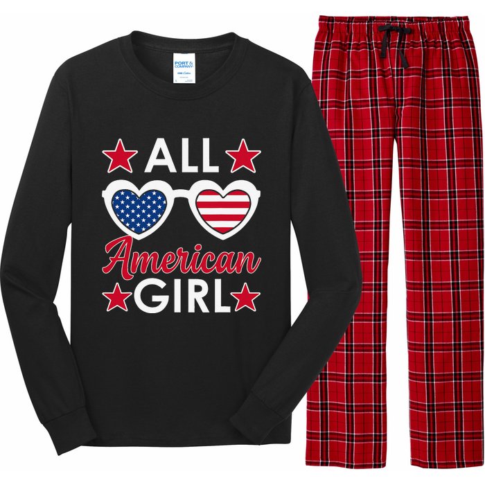 All American 4th Of July Sunglasses Long Sleeve Pajama Set