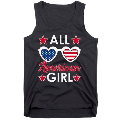 All American 4th Of July Sunglasses Tank Top