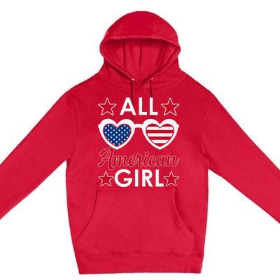 All American 4th Of July Sunglasses Premium Pullover Hoodie