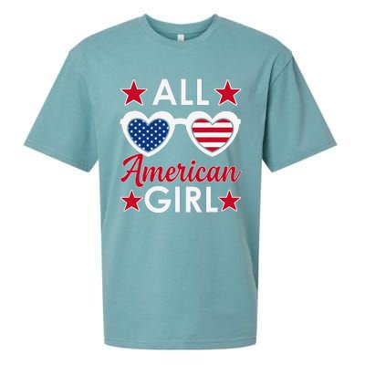 All American 4th Of July Sunglasses Sueded Cloud Jersey T-Shirt