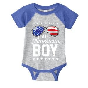 All American 4th Of July Sunglasses Gift Infant Baby Jersey Bodysuit