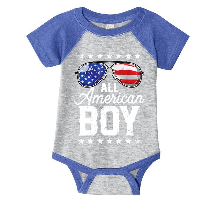 All American 4th Of July Sunglasses Gift Infant Baby Jersey Bodysuit