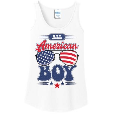 All American 4th Of July Family Matching Ladies Essential Tank