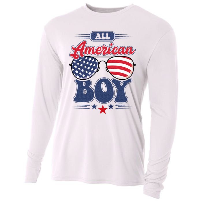 All American 4th Of July Family Matching Cooling Performance Long Sleeve Crew