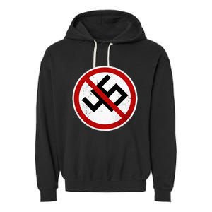 Antitrump Anti 45 Anti Nazi Garment-Dyed Fleece Hoodie