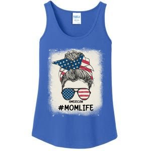 All American 4th Of July Meaningful Gift Mom Messy Bun Usa Gift Ladies Essential Tank