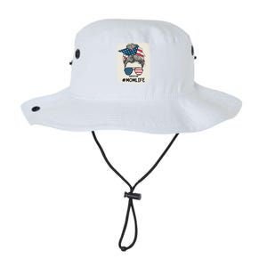 All American 4th Of July Meaningful Gift Mom Messy Bun Usa Gift Legacy Cool Fit Booney Bucket Hat