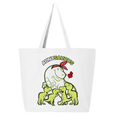 Auntsaurus Aunt 4 Dinosaur Family Day Funny Gift 25L Jumbo Tote