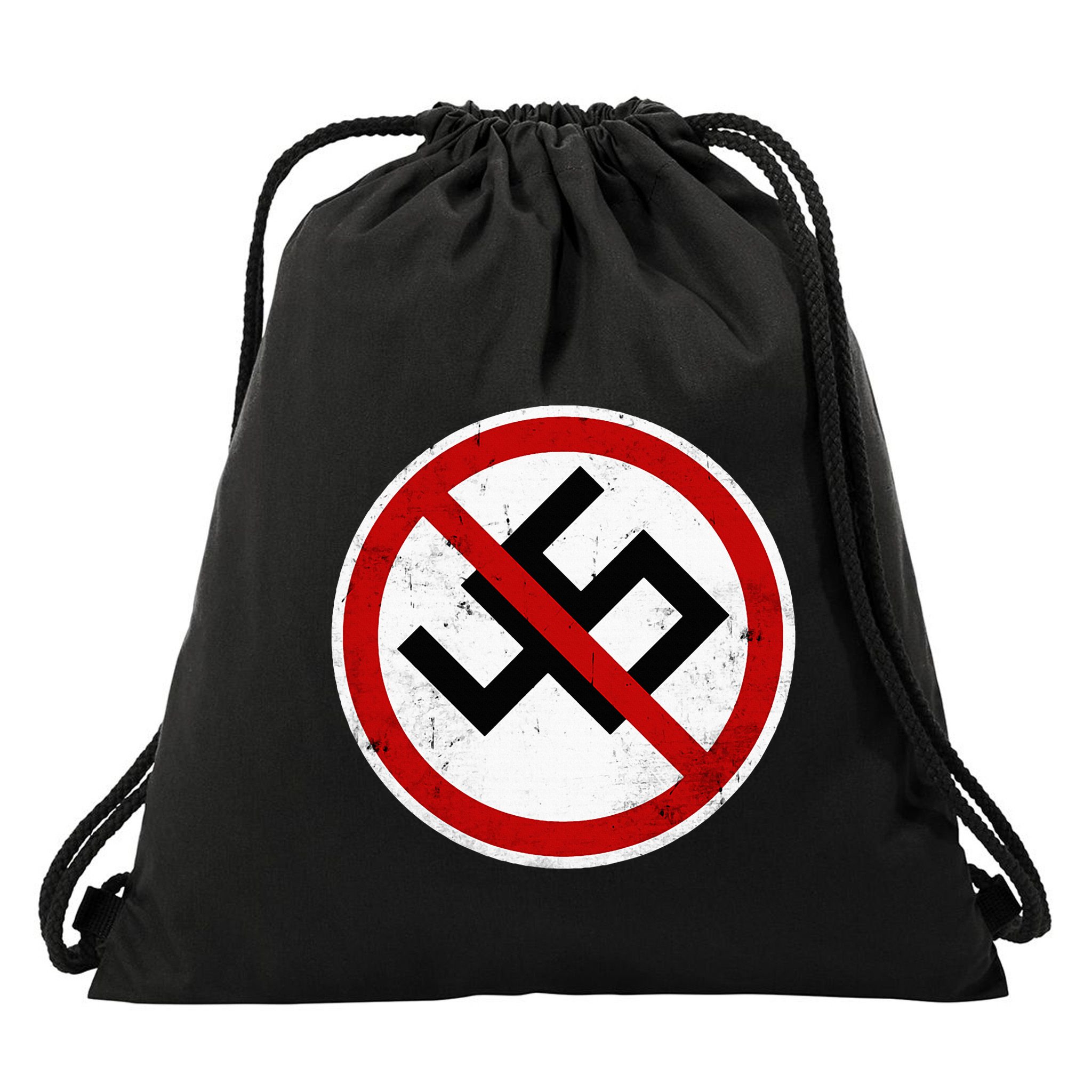 Antitrump Anti 45 Anti Nazi Drawstring Bag