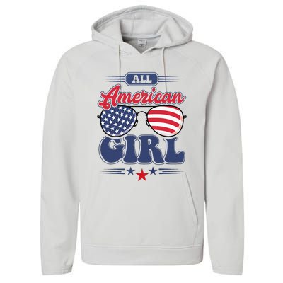 All American 4th Of July Family Matching Performance Fleece Hoodie