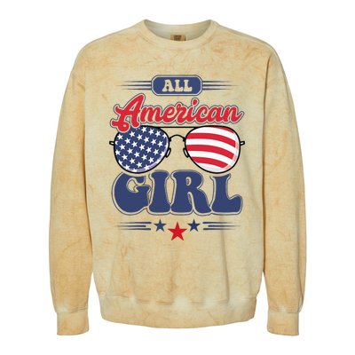 All American 4th Of July Family Matching Colorblast Crewneck Sweatshirt