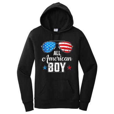 All American 4th Of July USA Sunglasses Family Matching Women's Pullover Hoodie