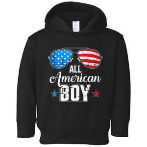 All American 4th Of July USA Sunglasses Family Matching Toddler Hoodie