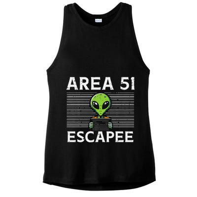 Alien Area 51 Escapee Funny Costume Ufo Ladies PosiCharge Tri-Blend Wicking Tank