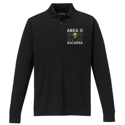 Alien Area 51 Escapee Funny Costume Ufo Performance Long Sleeve Polo