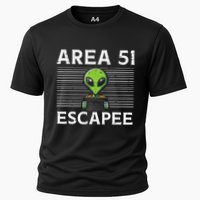 Alien Area 51 Escapee Funny Costume Ufo Cooling Performance Crew T-Shirt