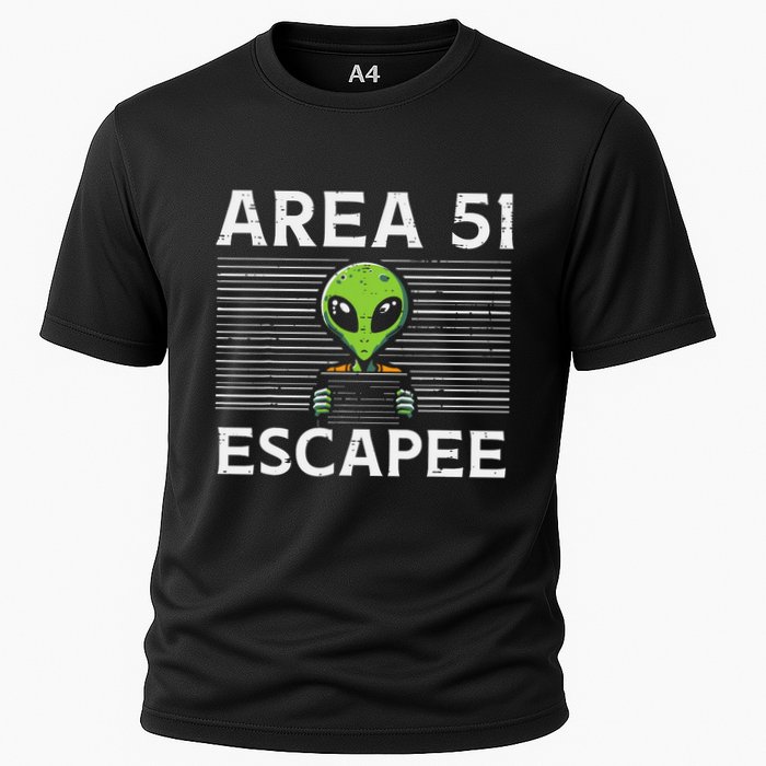 Alien Area 51 Escapee Funny Costume Ufo Cooling Performance Crew T-Shirt