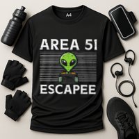 Alien Area 51 Escapee Funny Costume Ufo Cooling Performance Crew T-Shirt