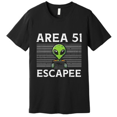 Alien Area 51 Escapee Funny Costume Ufo Premium T-Shirt