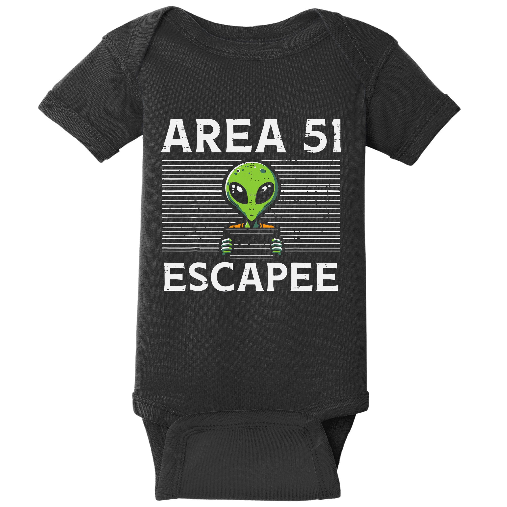 Alien Area 51 Escapee Funny Costume Ufo Baby Bodysuit