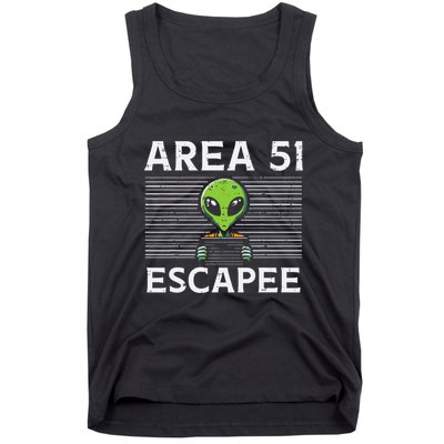 Alien Area 51 Escapee Funny Costume Ufo Tank Top